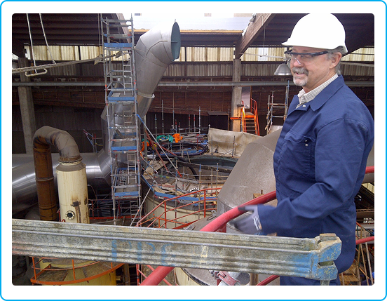 Engineer doing a plant inspection