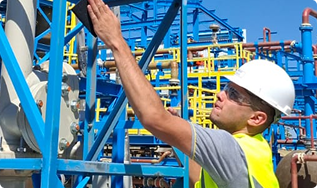 Engineer working